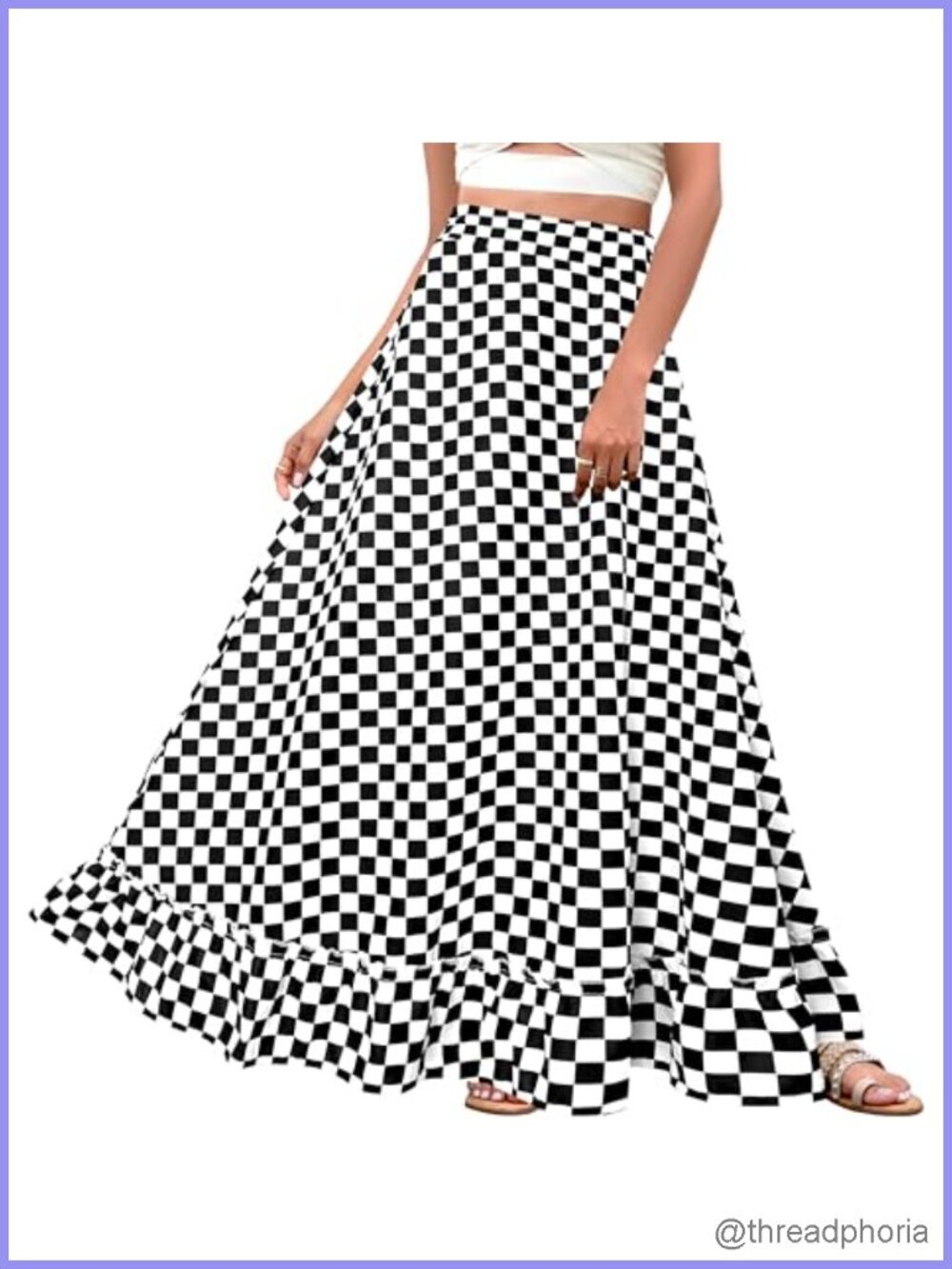 Plus Size High Waist Maxi Skirt with Pockets Flowy A-Line Long Skirt